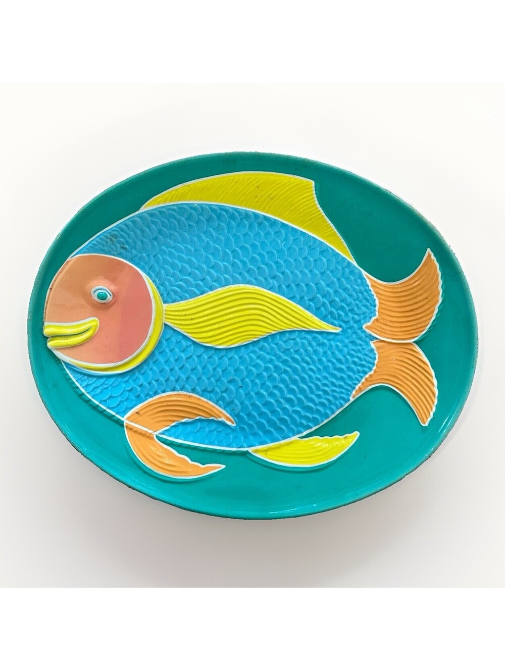 Vintage Leisure Time Platter The Ullman Co Fish Serving Tray 18" Microwave Safe